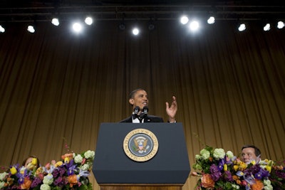 President Obama's jokes at the White House Correspondents' Dinner Saturday addressed the now-infamous 2010 General Services Administration conference in Las Vegas.