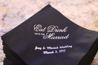 Regency Suite: Bar, Custom Napkins