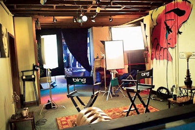 Bing created a studio inside the Bing Bar to conduct celebrity interviews, which were shared on Facebook and Bing.