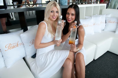 Ciroc vodka designed its own suite within the V.I.P. tent.
