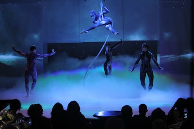Cirque du Soleil performed for the crowd as the show's 10-minute finale.