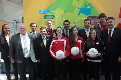 The Toronto 2015 organizing committee announced the new plan for the Pan Am Games, which the city will host in July 2015. Mayor Rob Ford and athletes including gymnast Rosie MacLellan and basketball player Aaron Doornekamp attended the announcement.