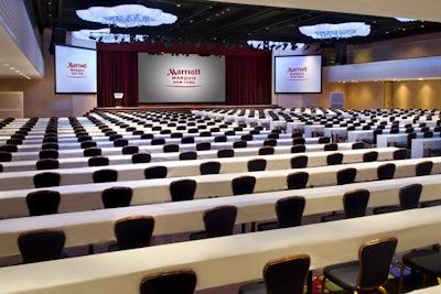Classroom-style setup in the Broadway Ballroom.
