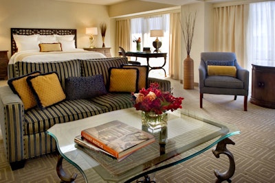 The Presidential Suites feature a master bedroom with master bathroom.