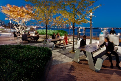 Riverpark’s East River terrace hosts casual outdoor gatherings
