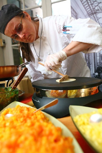 Chefs created made-to-order crepes served with papaya, mango, and an assortment of tropical ice creams.