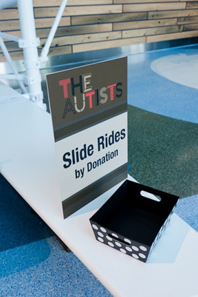 Guests made donations to ride the Corus Entertainment slide.