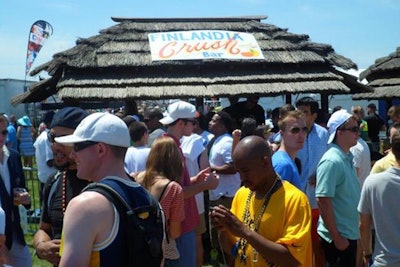 In addition to its infield bar, Finlandia had four additional crush bars throughout the grandstands .