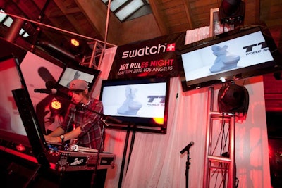 DJ Skee spun for the crowd at Swatch's event, and Warren G stopped by for a surprise performance.