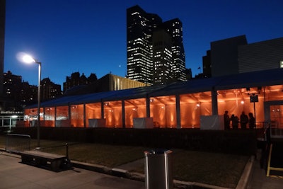 Situated on the northern end of the U.N. campus, the venue offers an adjacent promenade with views of the East River, Brooklyn, and Long Island City.