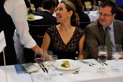 Guests interacted during dinner with the chefs and sous chefs who prepared five-course meals for their own tables.