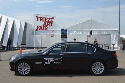 Holders of the highest-level Frieze V.I.P. tickets, the ones allowing for an 11 a.m. entry, received access to a fleet of 35 chauffeured 7-Series sedans from BMW, a chief sponsor of the fair in New York and London. As an added twist, each car came equipped with sound installations by Martin Creed, Rick Moody, and Frances Stark that was meant to enhance the trip to Randall's Island.