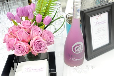 Lavender-hued flowers from H. Bloom complemented the liquor.