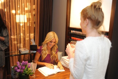 Tinsley Mortimer signed copies of her novel Southern Charm.