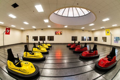 WhirlyBall is played with teams of five people.