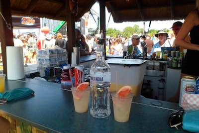 Finlandia Vodka built a 24-foot Crush Bar in the infield featuring its Grapefruit Crush drink.