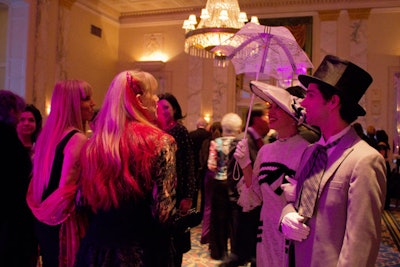 The theme also included a nod to My Fair Lady, with staffers dressed as Eliza Doolittle and Henry Higgins interacting with guests during cocktails. Music from the 1964 film also played as attendees entered the venue.