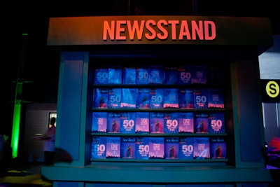 The reception also held fake newsstands.