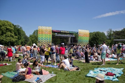 Attendees crowded around the main stage, which saw more than 20 musical performances by groups, including The Roots, Naomi Shelton & the Gospel Queens, and Fitz and the Tantrums.