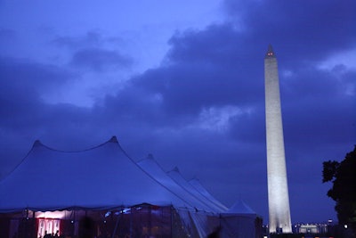 Select Event Rentals erected the event site on the National Mall between the Washington Monument and the Capitol.