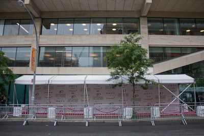 Before entering the preshow reception, guests posed on a red carpet set up along the southern side of Alice Tully Hall.