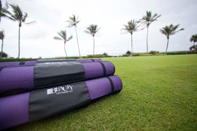 Yoga on the front lawn allowed guests to relax and unwind.