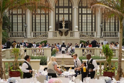 Luxury baby-product line Le bébé Coo sponsored Wednesday's outdoor breakfast, which was accented with rubber duckies.