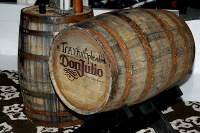 Upon arrival, guests were encouraged to leave their mark on the authentic Don Julio barrels by signing their names in permanent marker.