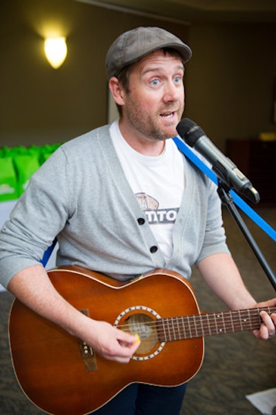 Kid-friendly musician Chris Patterson performed at the event.