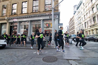 The second challenge for public participants was a run from the Nike SoHo store to Pier 46.