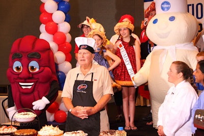 The Today show's Willard Scott appeared live on the show from the APC/Crisco National Pie Championships Friday at the Caribe Royal Hotel & Convention Center in Orlando. Nearly 200 volunteer judges from around the country spent three days at the hotel judging 800 pies from professional, commercial, and amateur bakers.