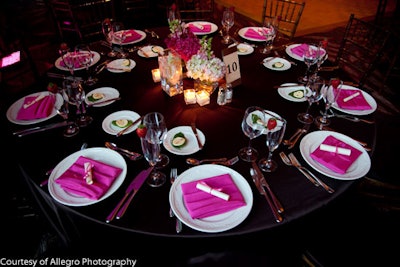 Pink Ballroom Wedding Tablepng