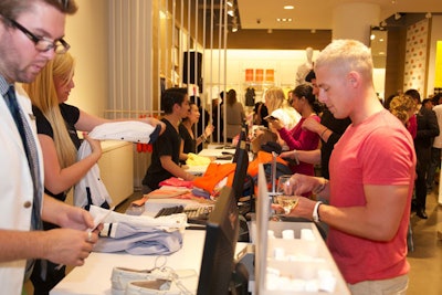 Guests, who received $10 for every $50 spent, shopped the store before the season finale began.