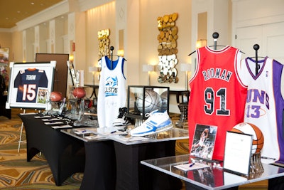 The silent auction included more than 150 items, including sports memorabilia, jewelry, and vacation packages.