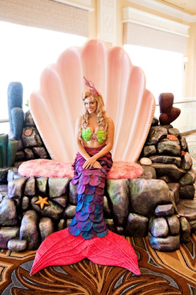 Sponsor SeaWorld Orlando brought a mermaid to greet guests in the foyer. The park also brought some of its penguins, stingrays, and small mammals to entertain attendees.