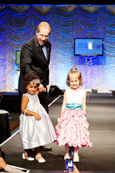 The fashion show included 68 pediatric cancer patients, ages two to 20. Neiman Marcus provided clothes for the girls, while The Gap outfitted the boys.