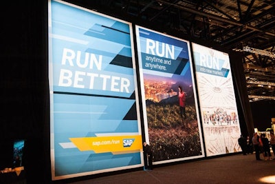 Large banners throughout the convention center illustrated the company's slogan that 'The Best-Run Businesses Run SAP.'