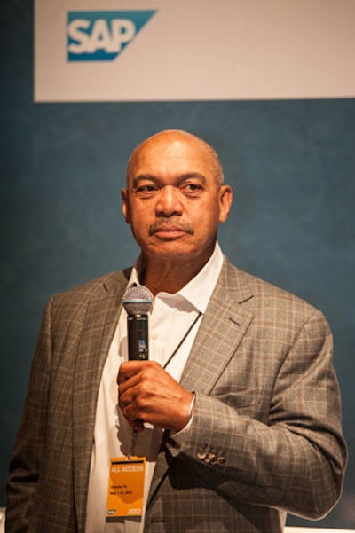 Baseball legend Reggie Jackson spoke at the conference on Tuesday. SAP is developing analytical tools for the New York Yankees, Jackson's former team.