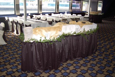 Menus, chairs, linens, and other furnishings all can be upgraded for private events.