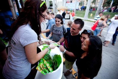 Sampling was popular among sponsors and concert-goers.