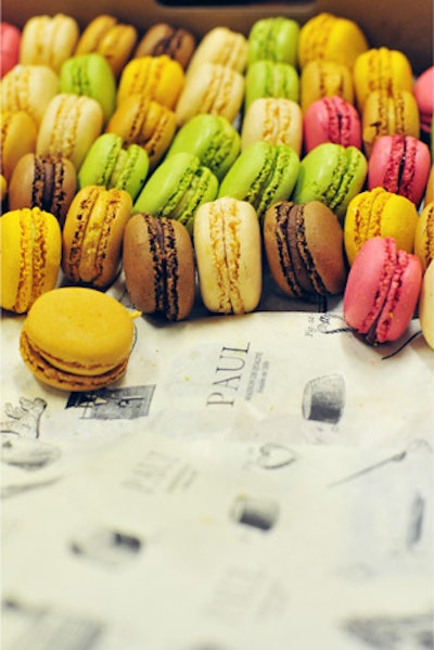 Macarons came from Paul's Bakery.