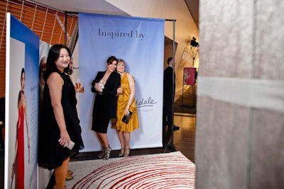 Guests lined up to take their photo at the Yorkdale Shopping Centre activation. Photos were printed to look like a magazine cover.