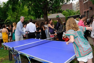 At last year's Stella McCartney spring preview, guests played ping-pong at a table set up outside.
