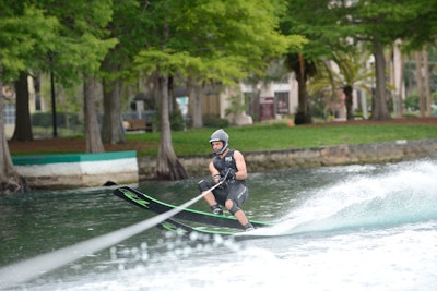 Championship water-ski jumper Freddy Krueger will be one of several participants vying for $100,000 in prize money at the inaugural Soaked extreme water-sports festival on Lake Eola in September.