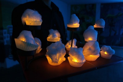 Other dessert options included bites of cotton candy that, with LED lights, looked as though they were glowing in the dark.