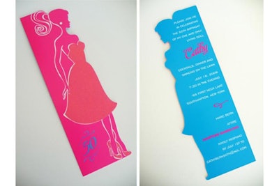 Custom die-cut Birthday Invitation