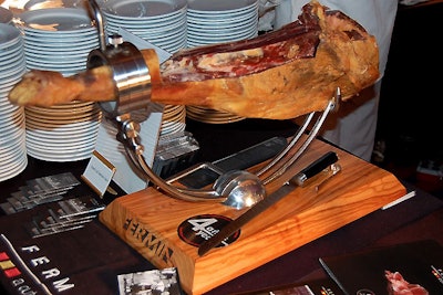 Spain served authentic fresh-cut ham directly from the pig loin.