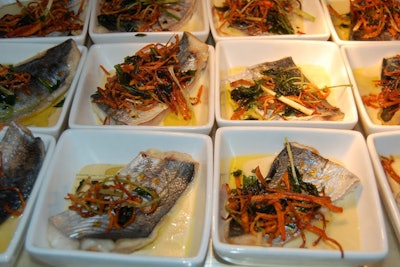 Spain also provided seafood options such as marinated mackerel and vegetable tallarines.