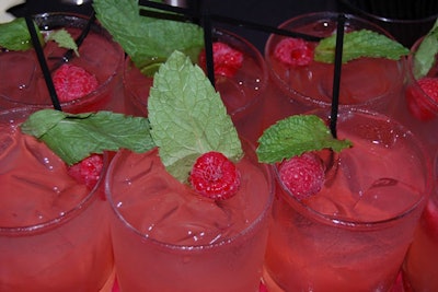 Virginia paired its dishes with a gin cocktail made from Catoctin Creek gin, from Loudon County, with rose water and raspberries.