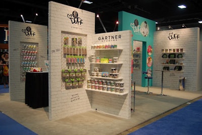 With an exhibit designed using the signature graffiti-style artwork of Gartner Studios, Food Network chef and Charm City Cakes owner Duff Goldman showcased his personal brand of baking products and tools.
